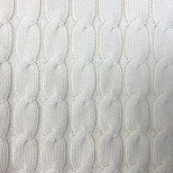 Boston Proper Sweater White/Cream V Neck Cable Knit Pearl Embellished Size M - Picture 16 of 16